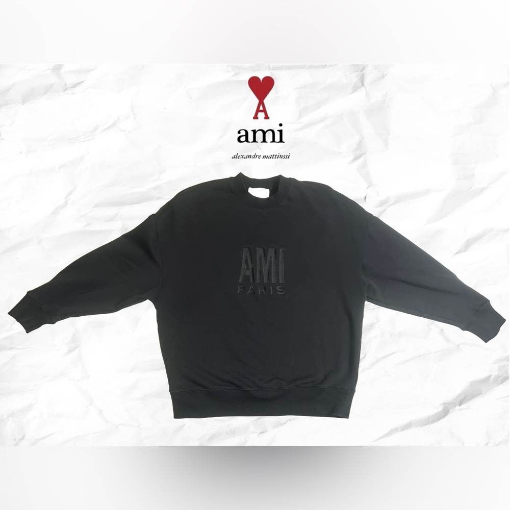 Ami Alexandre Mattiussi Black Oversized Sweatshirt